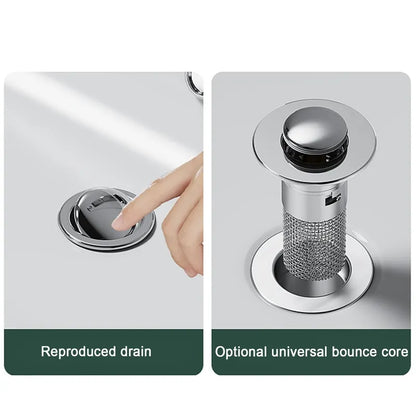 Sink Drain Strainer with Removable Stainless Steel Basket PLUS