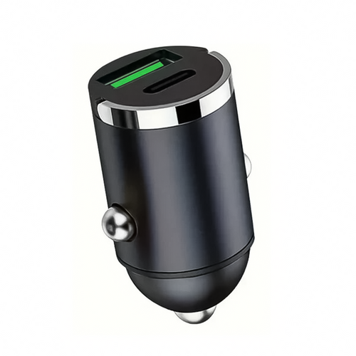 Invisible Fast-Charging 2 Port USB Car Charger Adaptor (USB Type-A & Type-C)